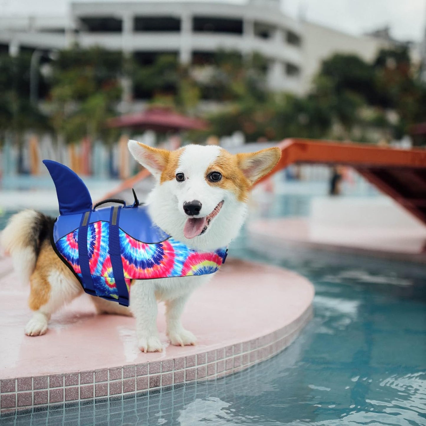 Dog Life Jacket - Pet Safety Vest for Swimming & Boating, Shark Life Jacket with Floatation, Dog Lifesavers Swimsuits for Small Medium Large Dogs